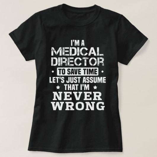 medisch directeur t-shirt (Design voorkant)