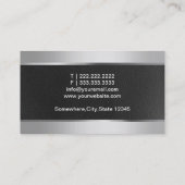 Medisch Doctor Professional Metal & Leder Visitekaartje (Achterkant)