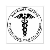 Medisch Dokter Caduceus Naam Adres Zelfinktende Stempel (Design)