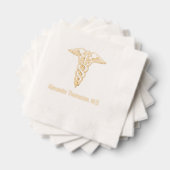 Medisch Dokter Caduceus Professioneel Naam Folie Servetten (Insitu (Gestapeld))