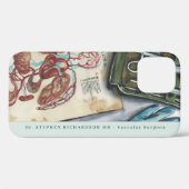 Medisch Dokter Chirurg Aquarel Monogram Case-Mate iPhone Case (Achterkant (horizontaal))