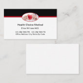 Medisch Dokter Hart Embleem Visitekaartjes (Voorkant / Achterkant)