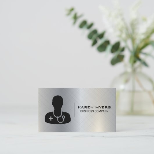 Medisch Dokter Icon Visitekaartje (Staand voorkant)