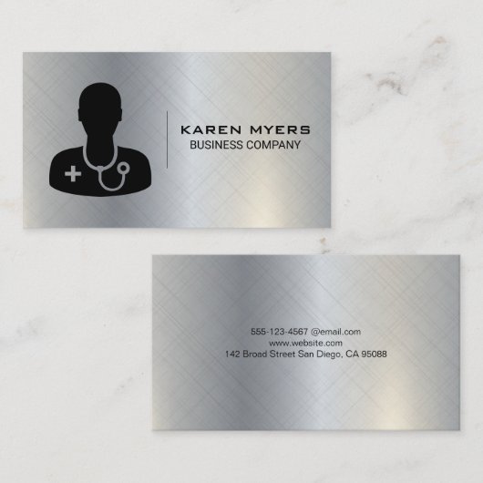 Medisch Dokter Icon Visitekaartje (Voorkant / Achterkant)