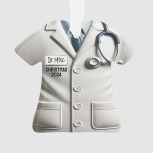 Medisch Dokter Jas Gepersonaliseerde Kerst Ornam Ornament