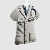 Medisch Dokter Jas Gepersonaliseerde Kerst Ornam Ornament (voorkant)