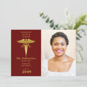 Medisch Dokter MD RN Verpleegkundige Afstuderen RE Kaart (Staand voorkant)