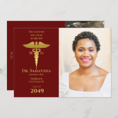 Medisch Dokter MD RN Verpleegkundige Afstuderen RE Kaart (Voorkant / Achterkant)