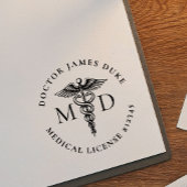 Medisch Dokter Stempel met symbool van de Caduceus