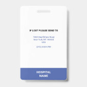 MEDISCH DOKTER VERPLEEGKUNDIGE Zorg Bar Code Badge (Achterkant)