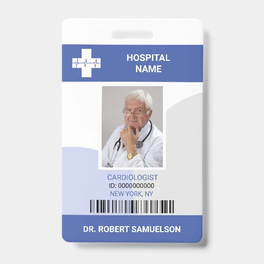 MEDISCH DOKTER VERPLEEGKUNDIGE Zorg Bar Code Badge (Voorzijde)