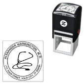 Medisch Dokter Verpleegster Stethoscoop Naam Adres Zelfinktende Stempel (In situ)