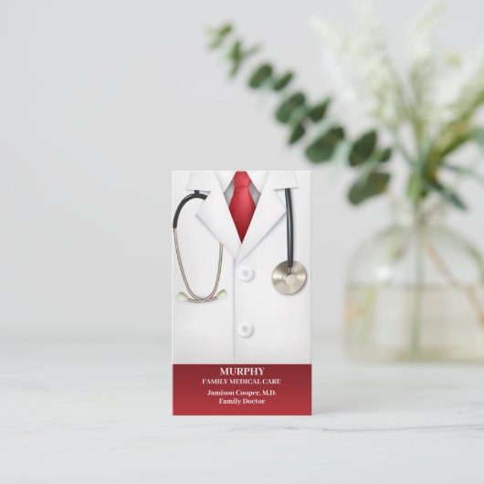 Medisch Dokter Visitekaartje w/Afspraak Afsprakenkaartje (Staand voorkant)