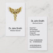 Medisch Elegant Goud Caduceus Vleugels Classy Visitekaartje (Voorkant / Achterkant)