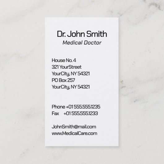 Medisch Elegant Goud Caduceus Vleugels Classy Visitekaartje (Achterkant)