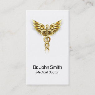 Medisch Elegant Goud Caduceus Vleugels Classy Visitekaartje