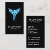 Medisch Elegant Goud Caduceus Vleugels Classy Visitekaartje (Voorkant / Achterkant)