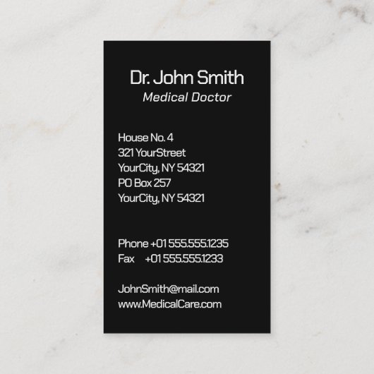 Medisch Elegant Goud Caduceus Vleugels Classy Visitekaartje (Achterkant)