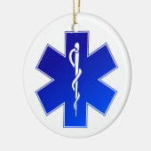 Medisch EMS Symbool Foto Kerstmis Keramisch Ornament (Links)