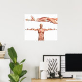 medisch figuur met elleboogsuppressie poster (Thuiskantoor)