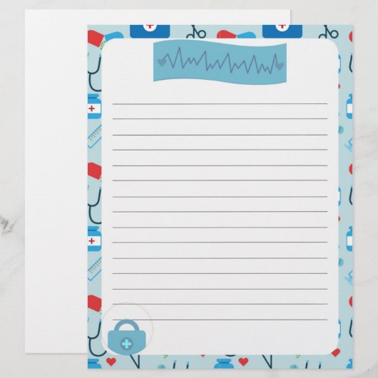 Medisch Gebied Stationery papier-briefhoofd stijl Briefhoofd (Voorkant / Achterkant)
