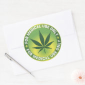 Medisch gebruik Marajuana Ronde Sticker (Envelop)
