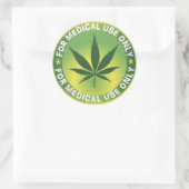 Medisch gebruik Marajuana Ronde Sticker (Tas)