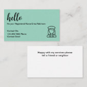 Medisch Geregistreerde Verpleegkundige Contact Vis Visitekaartje (Voorkant / Achterkant)