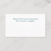 Medisch Geregistreerde Verpleegkundige Contact Vis Visitekaartje (Achterkant)