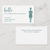 Medisch Geregistreerde Verpleegkundige Contact Vis Visitekaartje (Voorkant / Achterkant)