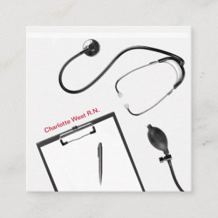 Medisch Geregistreerde Verpleegkundige Unieke Visi Vierkante Visitekaartje