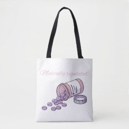 Medisch Gereguleerde Roze Pillenfles Meisjesachtig Tote Bag