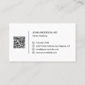 Medisch-gezondheidszorgkliniek Dokter Professional Visitekaartje (Achterkant)