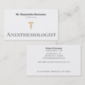 Medisch goud, grijs witte anesthesioloog visitekaartje (Voorkant / Achterkant)