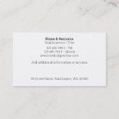 Medisch goudkleurig wit caduceus zuster visitekaartje (Achterkant)