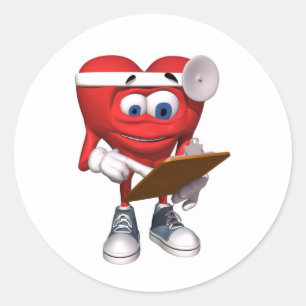 Medisch Hart Doctor Cute Ronde Sticker