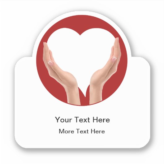 Medisch hart Home Gezondheid Sticker Labels (Voorkant)