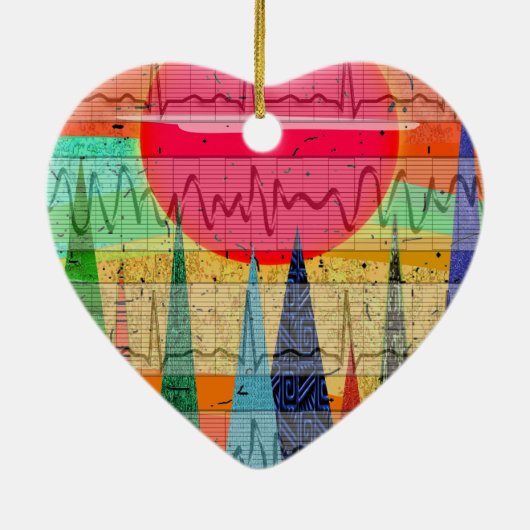 Medisch hartritme-bosdromen keramisch ornament (Achterkant)