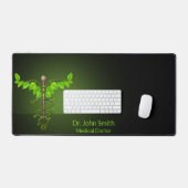 Medisch holistisch alternatief Caduceus groen blad Bureaumat (Keyboard & Muis)