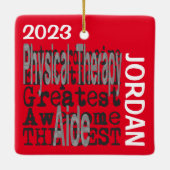 Medisch hulpmiddel bij fysiotherapie keramisch ornament (Achterkant)