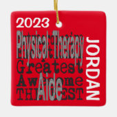 Medisch hulpmiddel bij fysiotherapie keramisch ornament (Voorkant)