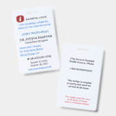 Medisch Identificatieteken | Chirurgisch Personeel Badge (Voor- en achterkant)