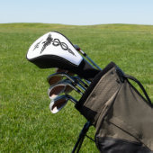 Medisch insigne caduceus wit monogram golfheadcover (Insitu)