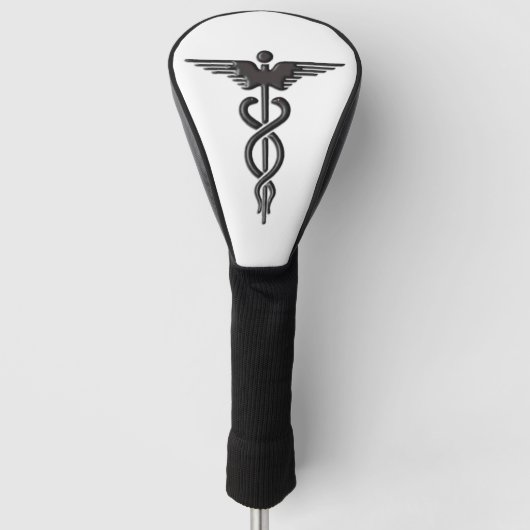 Medisch Insignia Caduceus White Golfheadcover (Voorkant)