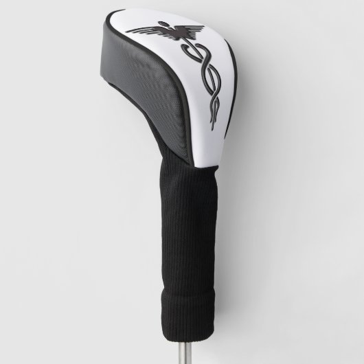 Medisch Insignia Caduceus White Golfheadcover (Schuin)