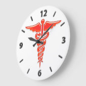 Medisch kaduceus grote klok (Hoek)