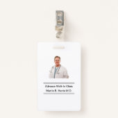 Medisch Kantoor-personeel Badge (Voorkant met clip)