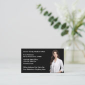 Medisch Kantoor Visitekaartje met portret (Staand voorkant)