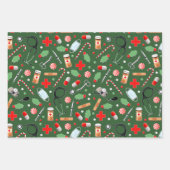 Medisch Kerstcadeau Inpakpapier Vel (Voorkant 3)