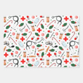 Medisch Kerstcadeau Inpakpapier Vel (Voorkant 2)